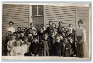 c1910's Students Children North Yakima Washington WA RPPC Photo Antique Postcard