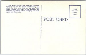 Pathfinder Canyon Between Casper And Rawlins Wyoming WY Rock Formation Postcard