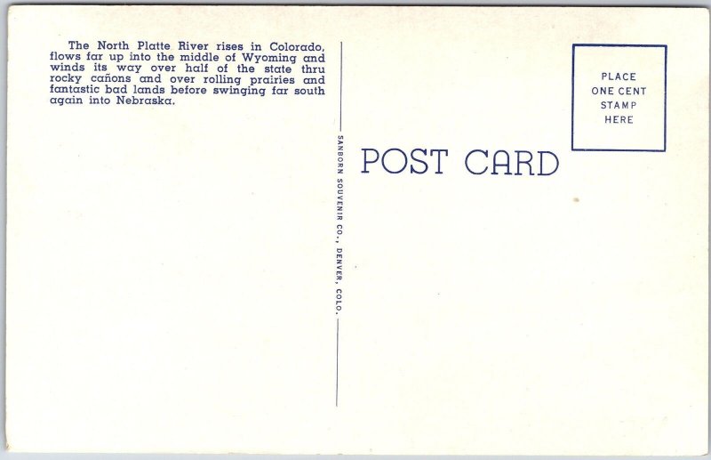 Pathfinder Canyon Between Casper And Rawlins Wyoming WY Rock Formation Postcard