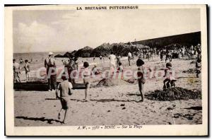 Postcard Old BINIC beach