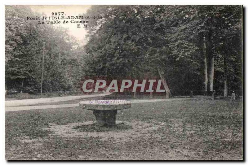 Postcard Old Foret L Isle Adam (S and O) the cassam table