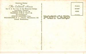 Woodstown New Jersey Caldwell House Street View Vintage Postcard K51736