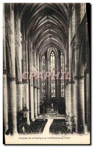Old Postcard Saint Nicolas De Port Interior of the basilica