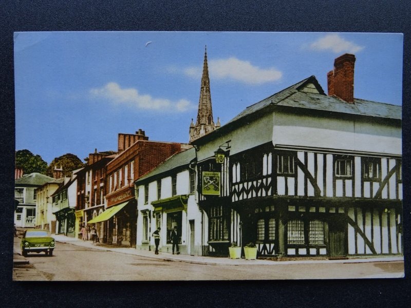 Essex SAFRON WALDEN High Street showing CROSS KEYS PUB c1960s Postcard