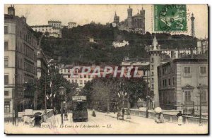 Old Postcard Lyon Course L & # 39Archeveche Tramway