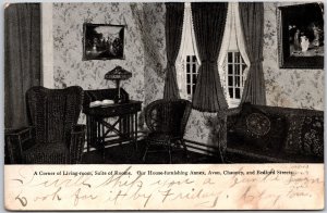 1907 A Corner Of Living Room Suite Of Rooms Annex Avon Chauncy Posted Postcard