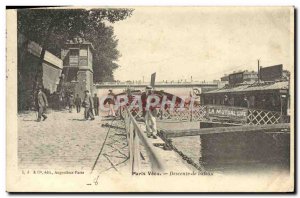 Old Postcard Paris Vecu Boat Slip