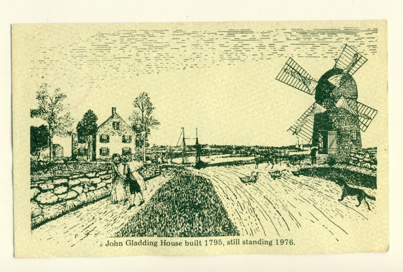 Bristol, Rhode Island/RI Postcard, John Gladding House, Historical Society