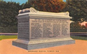 Sarcophagus in Plymouth, Massachusetts Coles Hill.