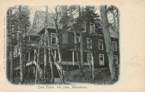 Fourth Lake New York Camp Fulton Cabin Adirondacks Postcard AA110725