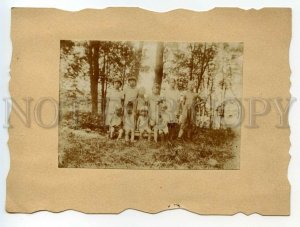 488525 RUSSIA Village Kids DOLL Summer 1927 year Vintage REAL PHOTO