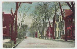 P2408, 1910 postcard old car union street scene schenectady new york