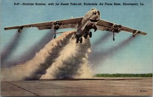 Vtg Stratojet Bomber Barksdale Air Force Base Shreveport Louisana LA Postcard
