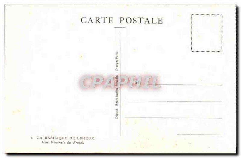 Old Postcard Basilica De Lisieux Vue Generale Project