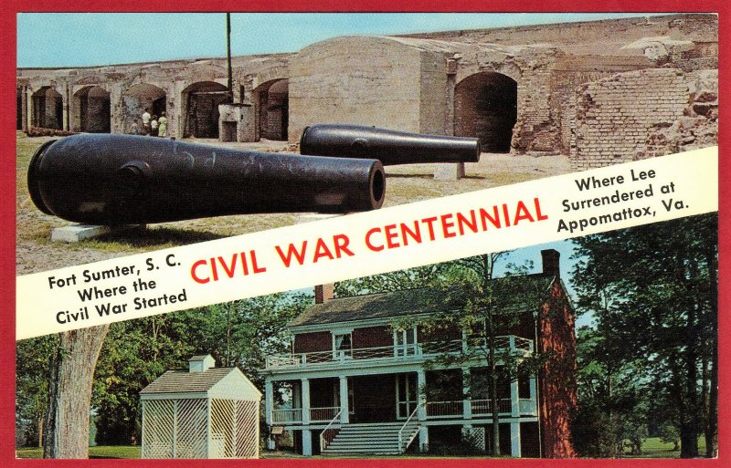 CIVIL WAR CENTENNIAL, FORT SUMTER, S.C. & APPOMATTAX, VA  SEE SCAN  PC55