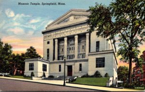 Massachusetts Springfield Masonic Temple Curteich