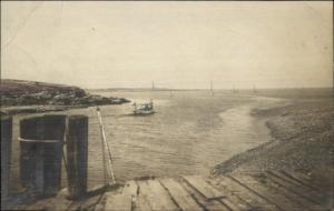 Coastal MA Triangle Shape Monument or Lighthouse - Newburyport? c1910 RPPC