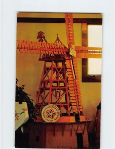 Postcard Danish Mill Model, Elk Horn, Iowa