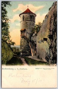 Vtg Rothenburg ob der Tauber Germany Strafturm Penalties Tower 1900s Postcard