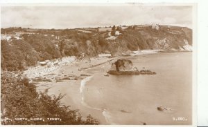 Wales Postcard - North Shore - Tenby - Pembroke - Real Photograph - Ref ZZ3999