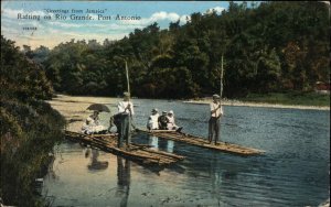 Port Antonio Jamaica Rafting on Rio Grande c1910 Vintage Postcard