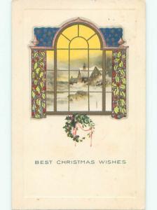 Divided-Back CHRISTMAS SCENE Great Postcard W9474