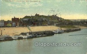 Art Hill Ohio River Front, Cincinnati, Ohio, USA Ferry Boat, Ferries, Ship 1912 