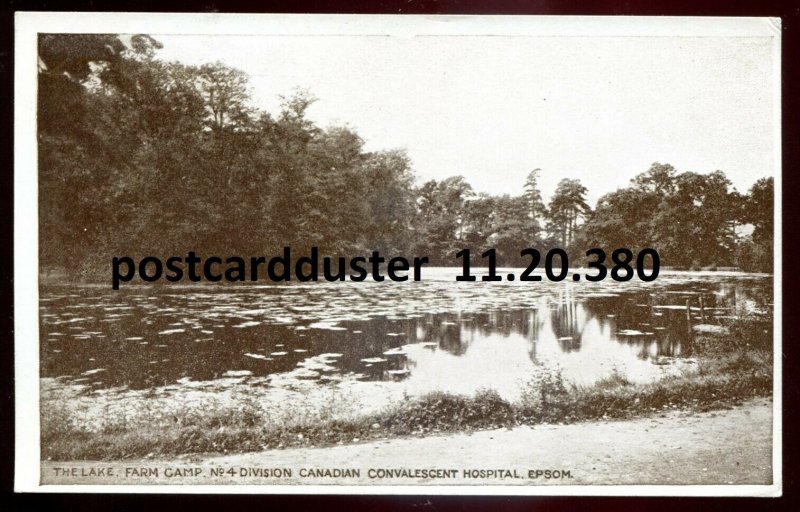 h4023 - CANADA MILITARY Postcard 1910s Epsom WW1 4th Division Hospital Lake