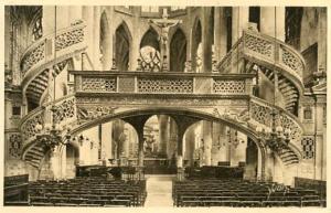 France - Paris, St. Etienne du Mont - The Jube or Rood Screen, an ornate part...