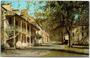 Postcard WV Harpers Ferry Visitor Center and Historic Shenandoah Street