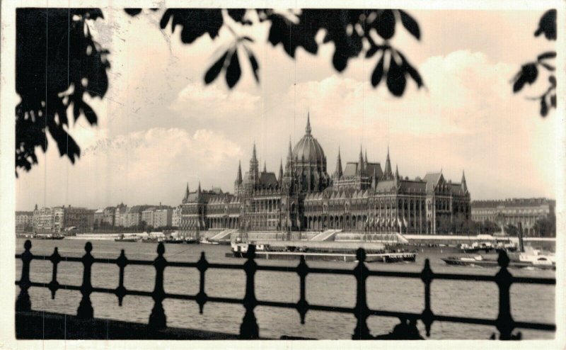 Hungary Budapest Parliament RPPC 05.74