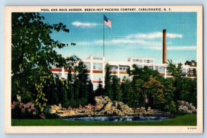 Canajoharie New York Postcard Pool Rock Garden Beech-Nut Packing Company c1940