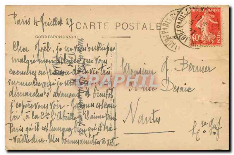 Old Postcard Paris Montmartre Basilica of Sacre Cieur