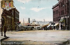 Ferry Landing Windsor Ontario Unused Macfarlane Postcard G83
