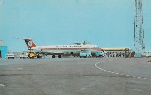 Dan Air Plane at Luton Airport 1970s Postcard