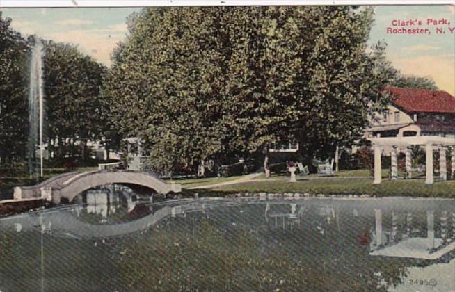 New York Rochester View In Clark's Park 1911