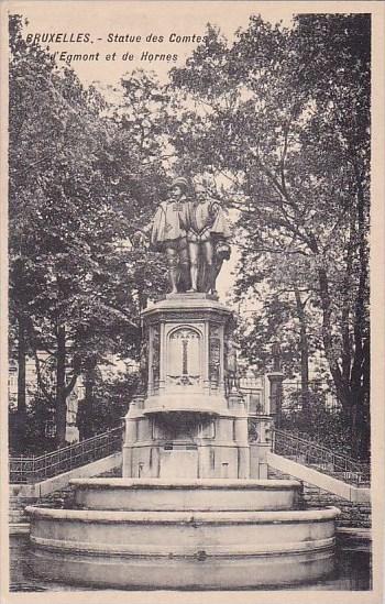 Belgium Brussels Bruxelles Monument Statue Des Comtes D Egmont Et De Hornes