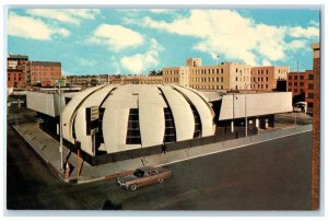 c1950's Wyoming National Bank Building Street Car Of Casper Wyoming WY Postcard