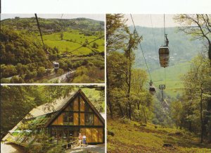 Derbyshire Postcard - First Alpine Cable Cars in Britain - Ref 18761A