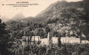 VINTAGE POSTCARD MOUNTAINSIDE VIEW OF ST. SAUVEUR AND THE CHAPEL MAILED 1919