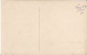 RPPC Man at Wheelhouse of Ship or Train 1917 Germany, Uniform, Machines