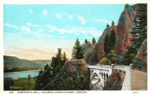Vintage Postcard 1920's Shepperd's Dell Columbia River Highway Oregon OR