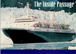 MS Noorsdam Ship Inside Passage Vancouver to Alaska Holland America Postcard C5