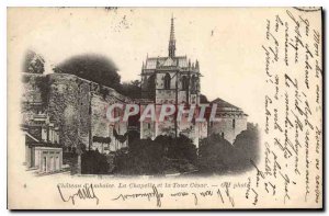 Old Postcard Chateau d'Amboise The Chapel and Tower Cesar