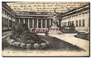 Old Postcard Amiens library