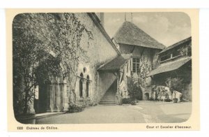 Switzerland - Veytaux. Chateau de Chillon, Courtyard & Stairway