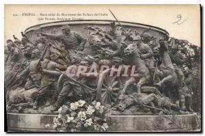 Postcard Old Troyes High Relief Monument Children of the Dawn