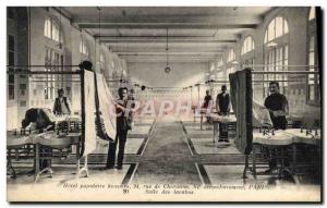 Old Postcard popular men Hotel Rue de Charonne Paris sinks Hall