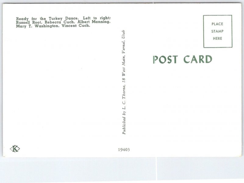 Ute Turkey Dance Vernal Utah Native American Postcard L.C. Thorne