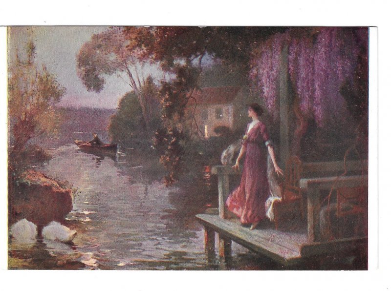 The Exquisite Hour M Hippolyte Lucas Salon de Paris Painting Neurdein F Postcard